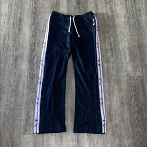 Champion Dark Blue Pants with Logo Stripes